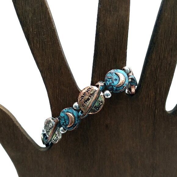 Love You To The Moon & Back Celestial Stretch Disc Bracelet - Picture 9 of 16